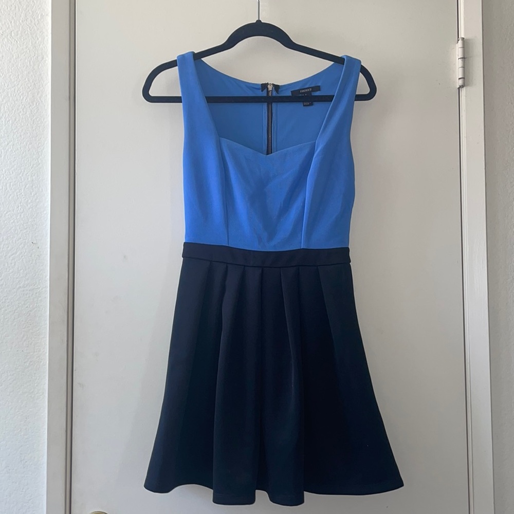 FOREVER21 Blue Fit & Flare Dress (M)